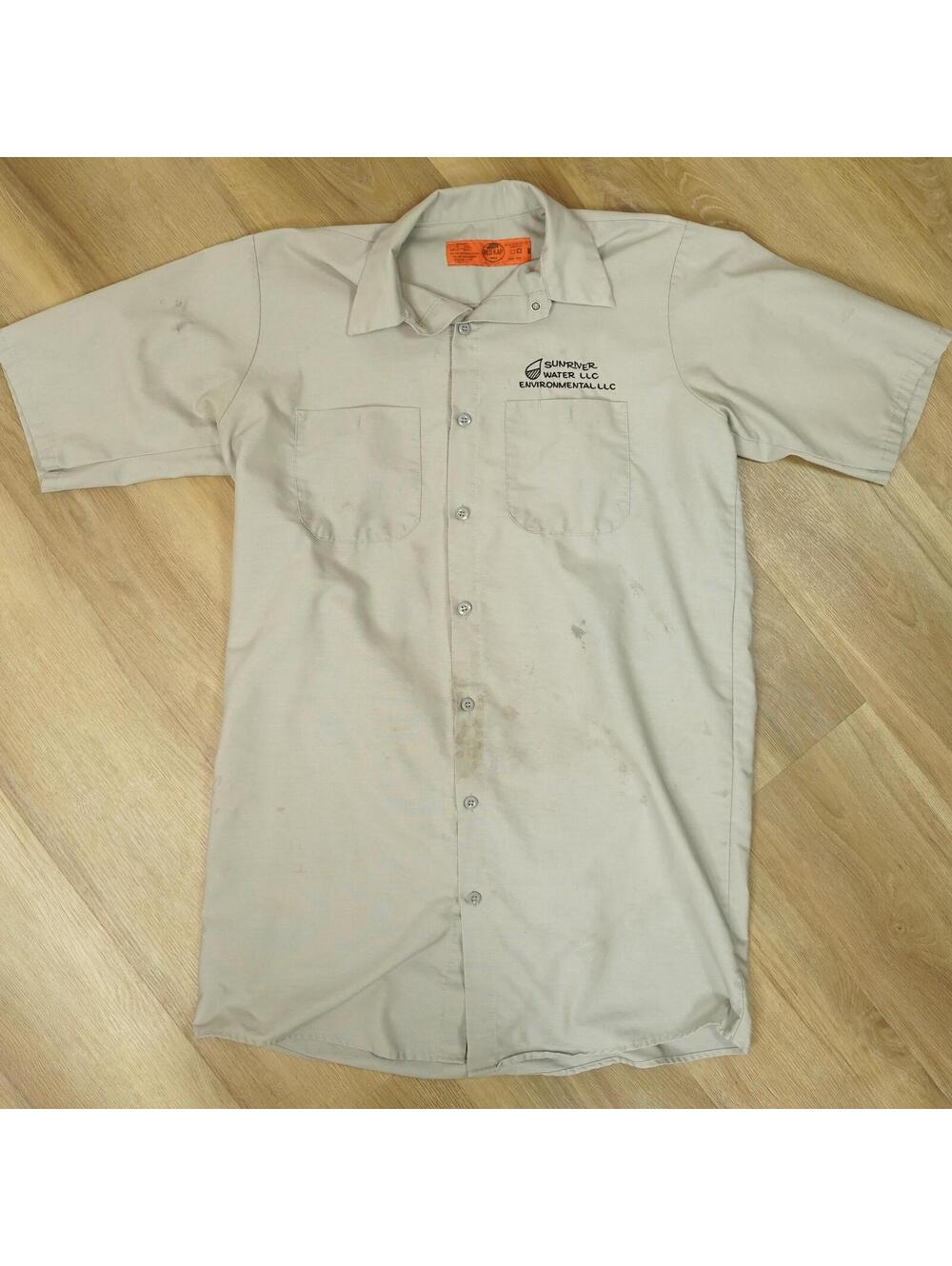 Red Kap Workear Shirt - Short Sleeve, Beige, Large‎ - Utility